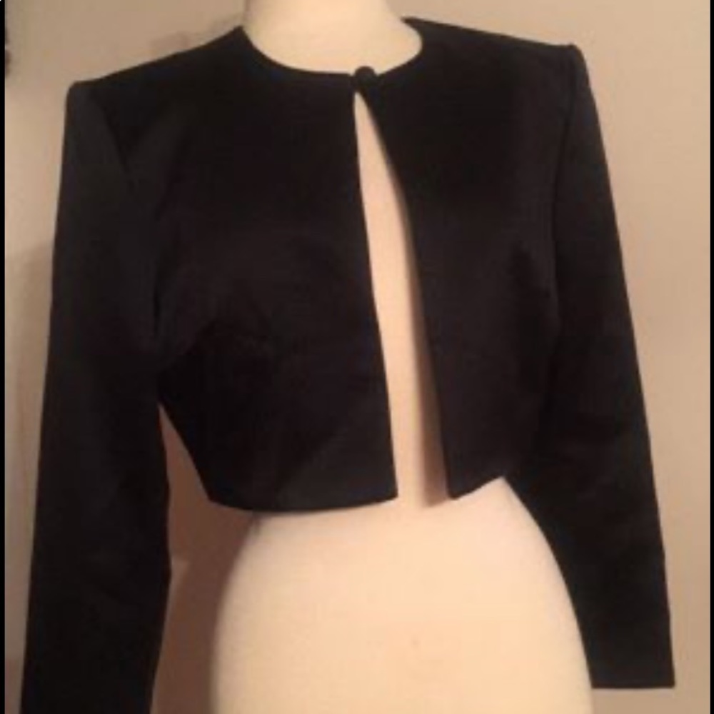 Black Satin Bolero Jacket